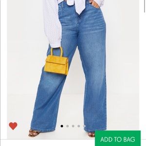 Plus mid wash wide leg Jean plus sized 16